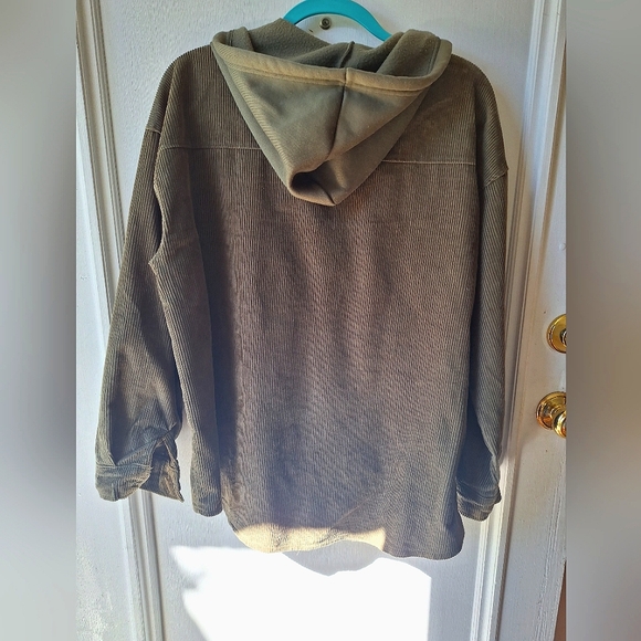 Justify corduroy shacket over shirt L - Picture 3 of 3